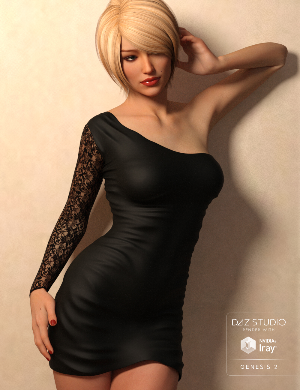 Chloe Dress for Genesis 2 Female(s) by: Nikisatez, 3D Models by Daz 3D