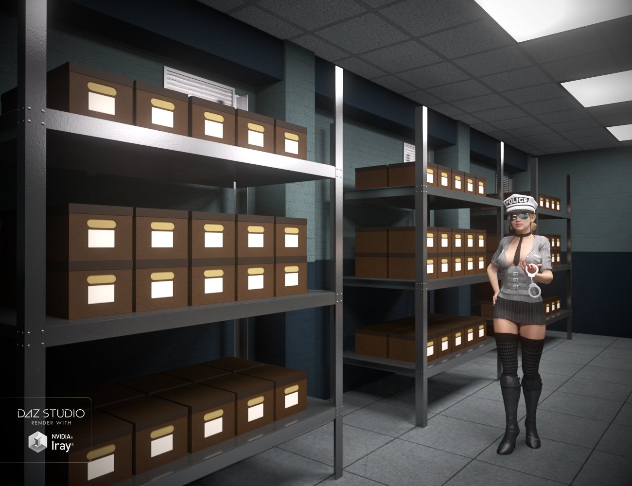 Police Storage Room by: , 3D Models by Daz 3D