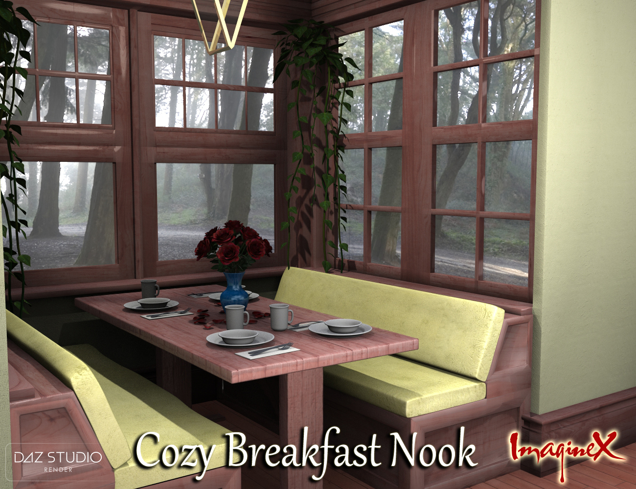 Cozy Breakfast Nook by: ImagineX, 3D Models by Daz 3D