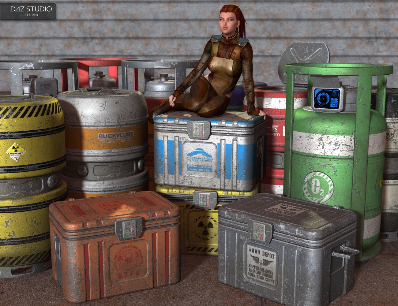 Sci Fi Freight Containers by: Nightshift3D, 3D Models by Daz 3D