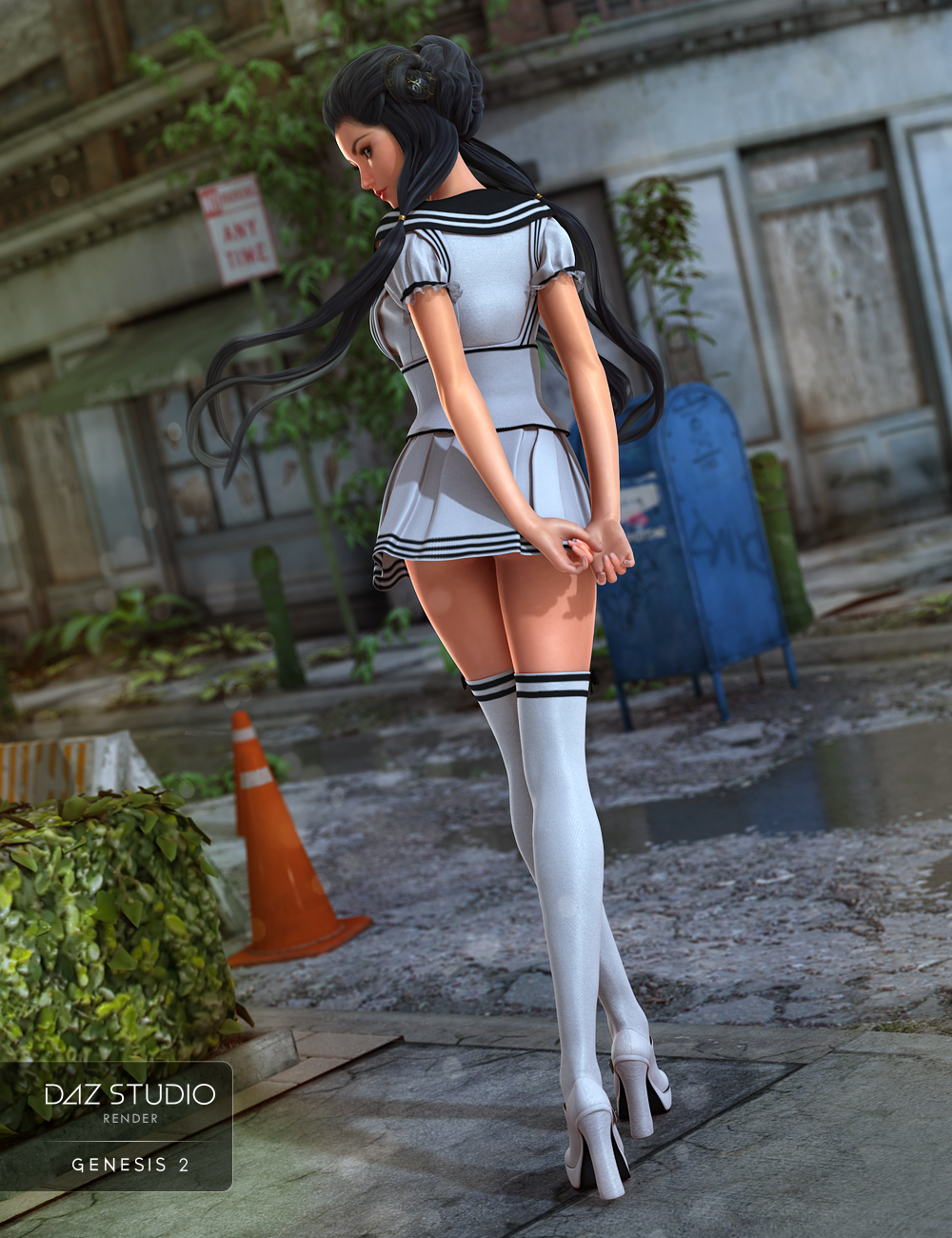 Seifuku for Genesis 2 Female(s) by: Barbara BrundonSarsa, 3D Models by Daz 3D