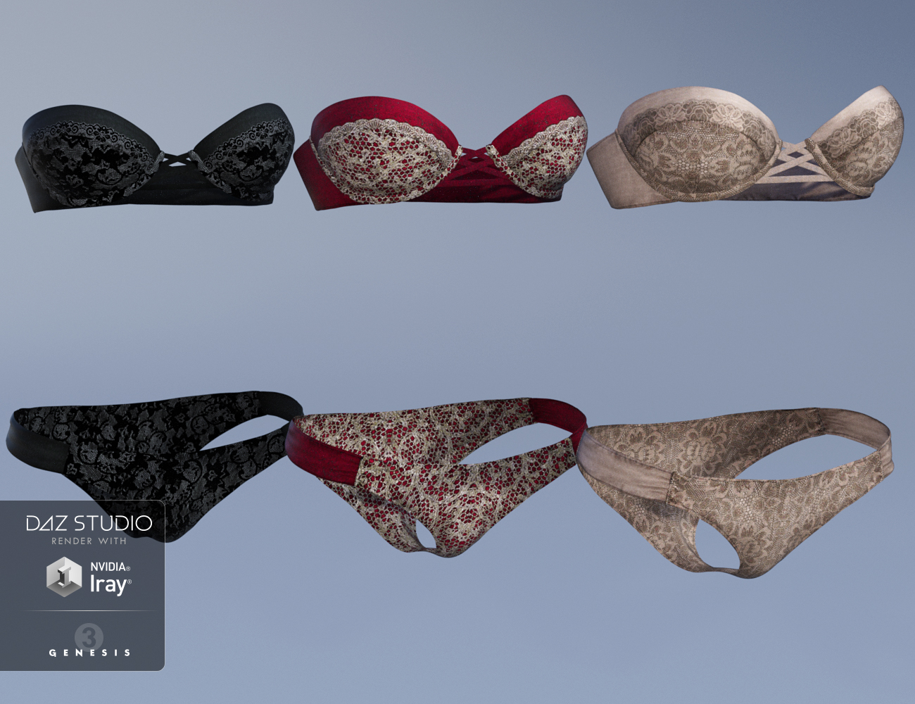 Bandeau Bikini Lingerie Textures by: Sarsa, 3D Models by Daz 3D