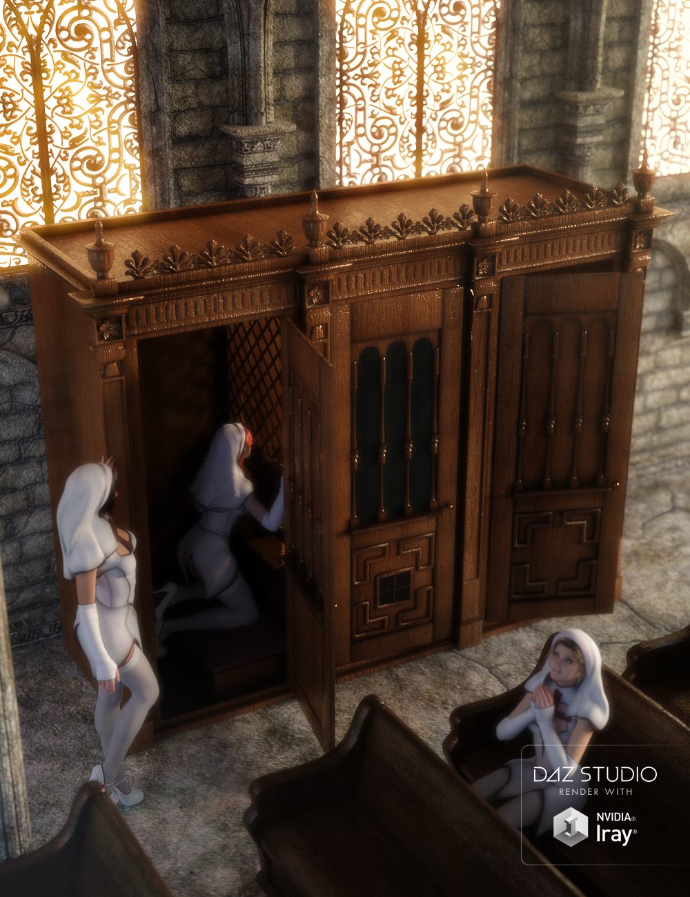 i13 Confessional by: ironman13, 3D Models by Daz 3D