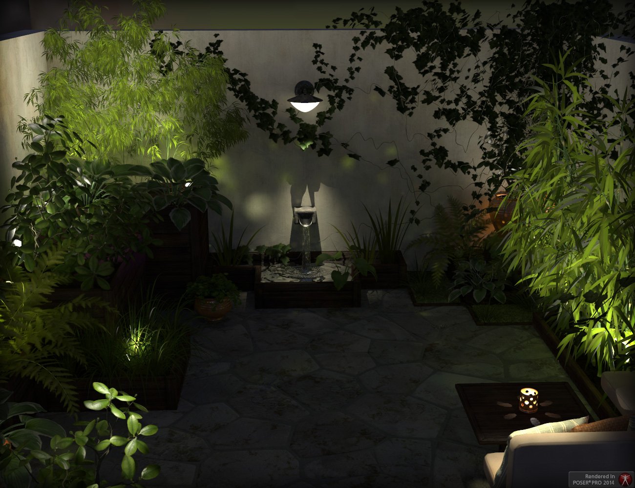 Green Backyard Garden Green Backyard Garden by: esha, 3D Models by Daz 3D