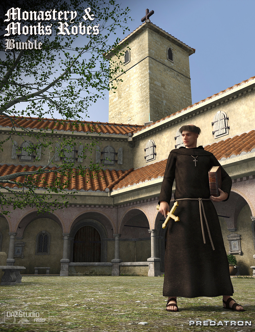 Monastery and Monks Robes Bundle by: Predatron, 3D Models by Daz 3D