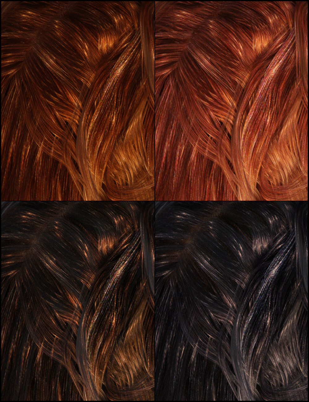 Colors for Tangerine Hair by: goldtassel, 3D Models by Daz 3D