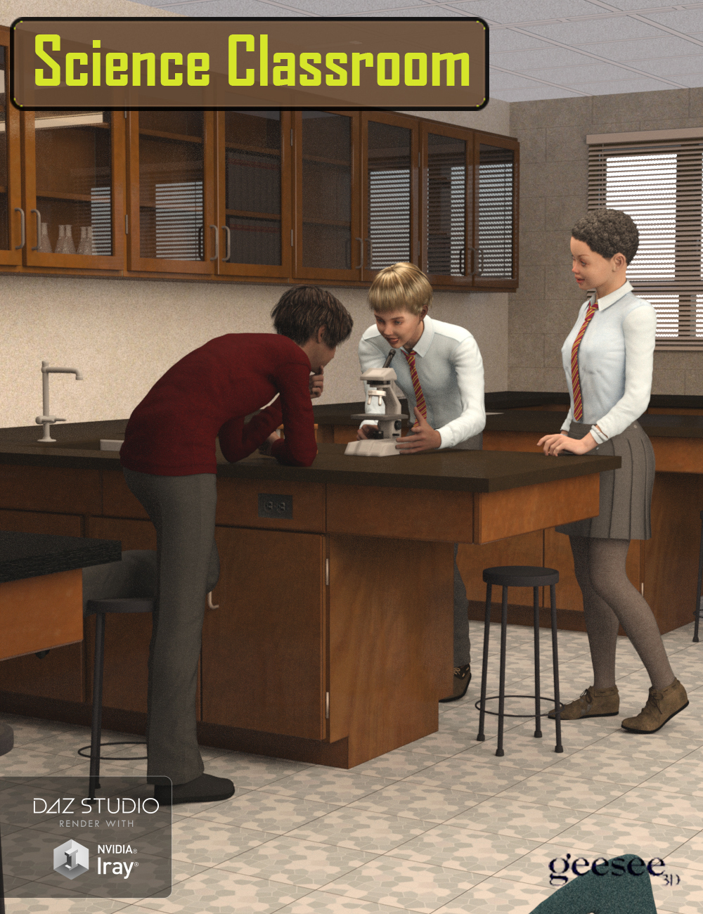Science Classroom by: GeeSee3D, 3D Models by Daz 3D