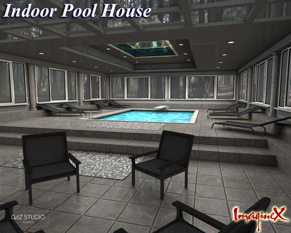 Indoor Pool House by: ImagineX, 3D Models by Daz 3D