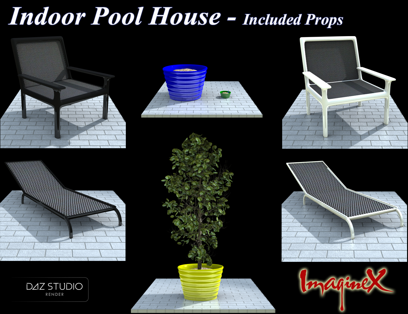 Indoor Pool House by: ImagineX, 3D Models by Daz 3D