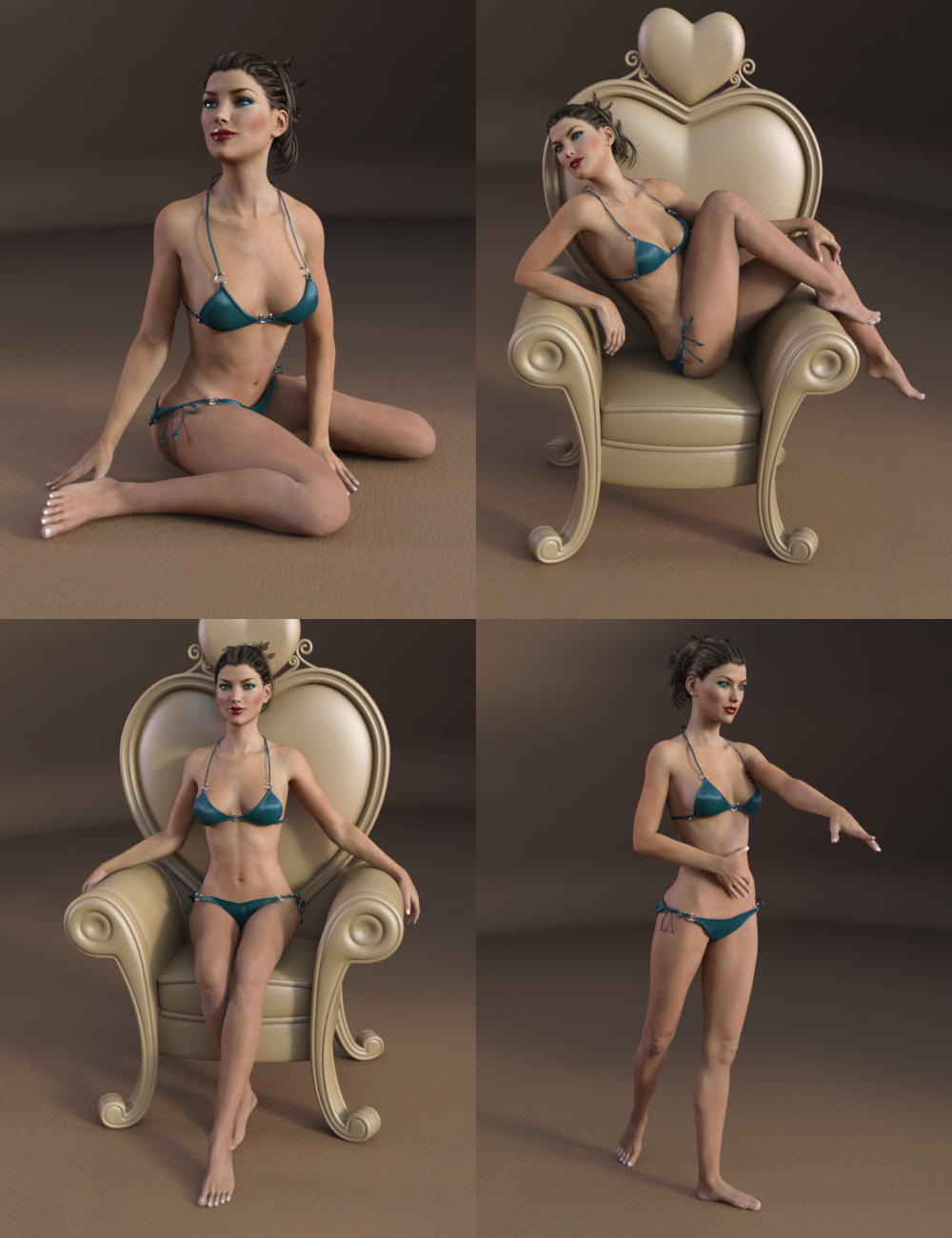 Elegant Fantasy Poses for Victoria 7 by: Elliandra, 3D Models by Daz 3D