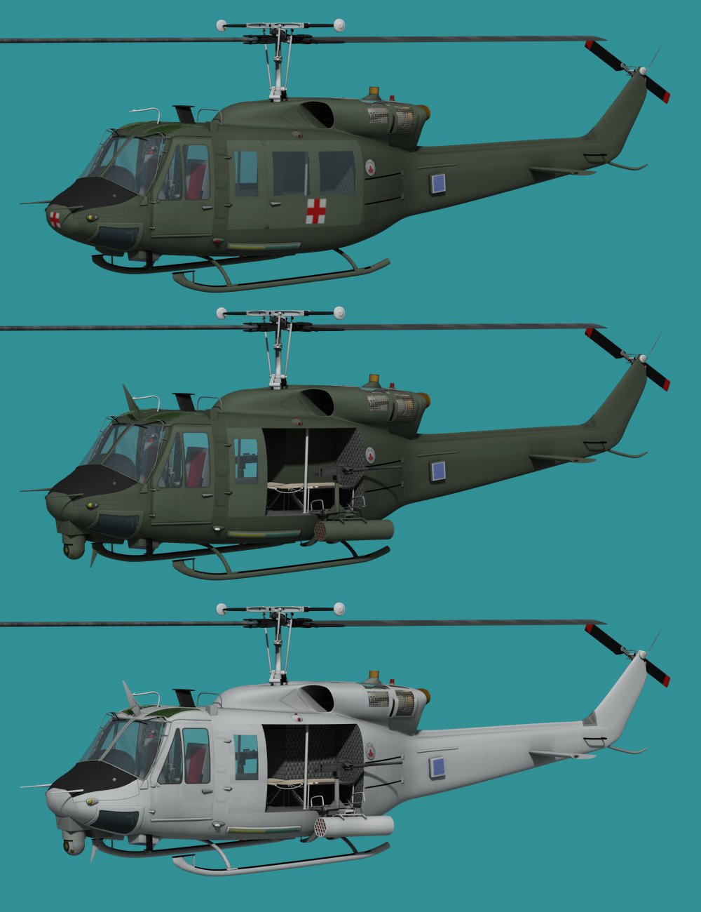 Rotor-Heads UE1 by: DarkMatter, 3D Models by Daz 3D