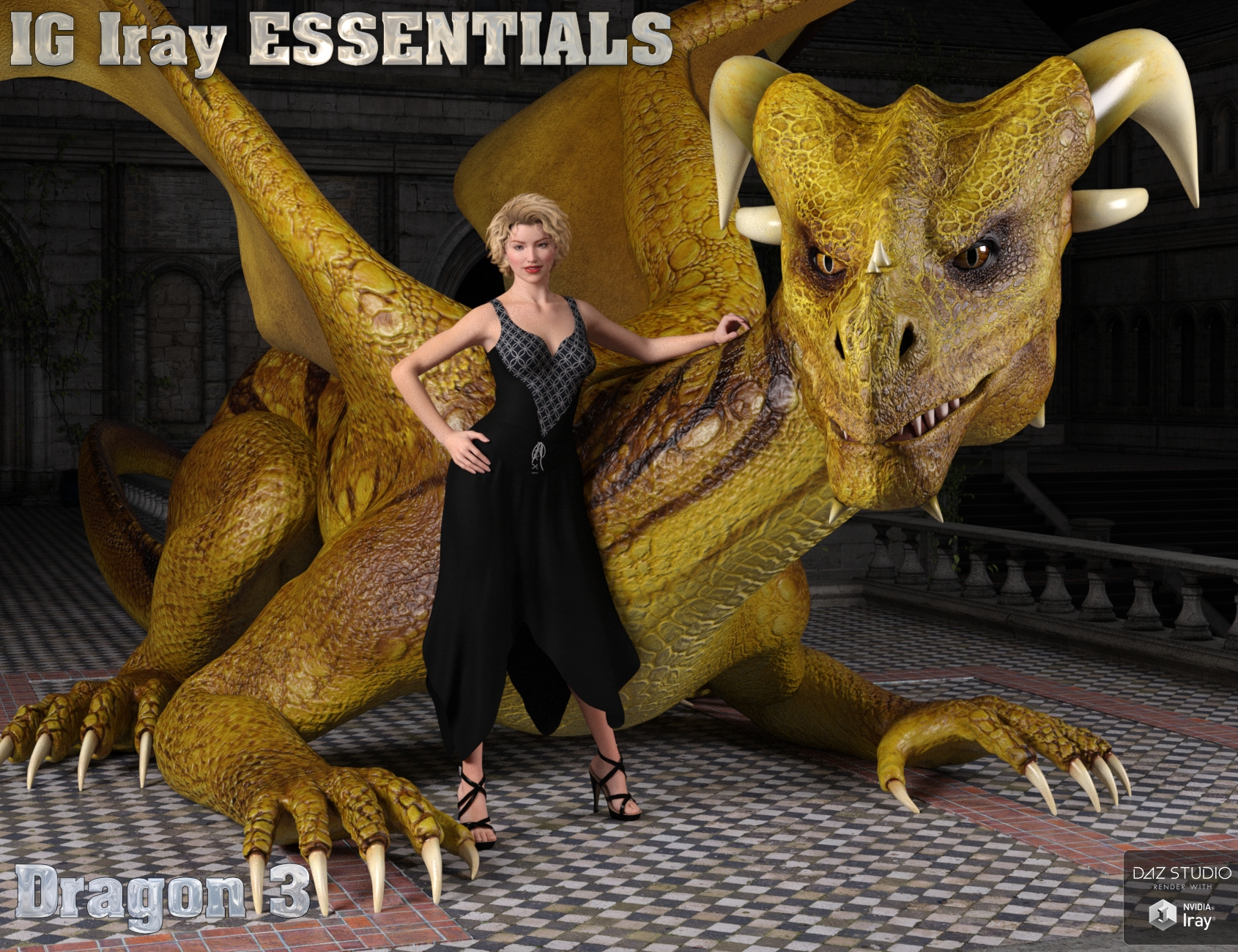 IG Iray Essentials - Dragon 3 by: IDG DesignsInaneGlory, 3D Models by Daz 3D