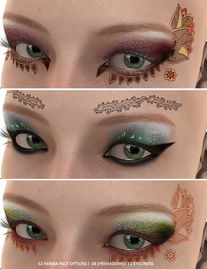 Extreme Closeup: Heavenly Henna for Genesis 2 Female(s) by: ForbiddenWhispers, 3D Models by Daz 3D