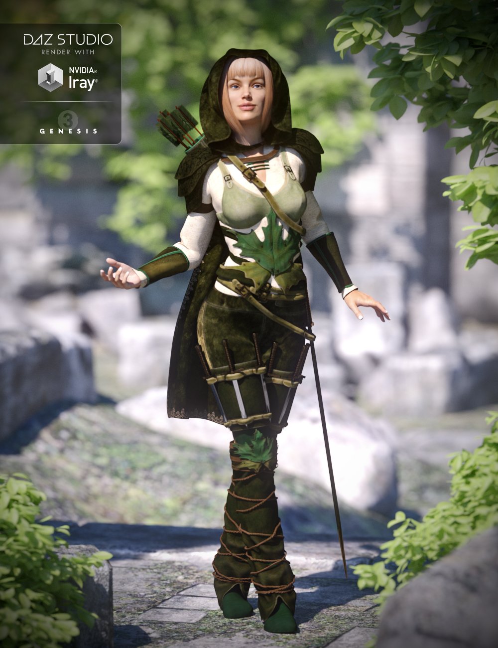 Fantasy Ranger for Genesis 3 Female(s) | Daz 3D