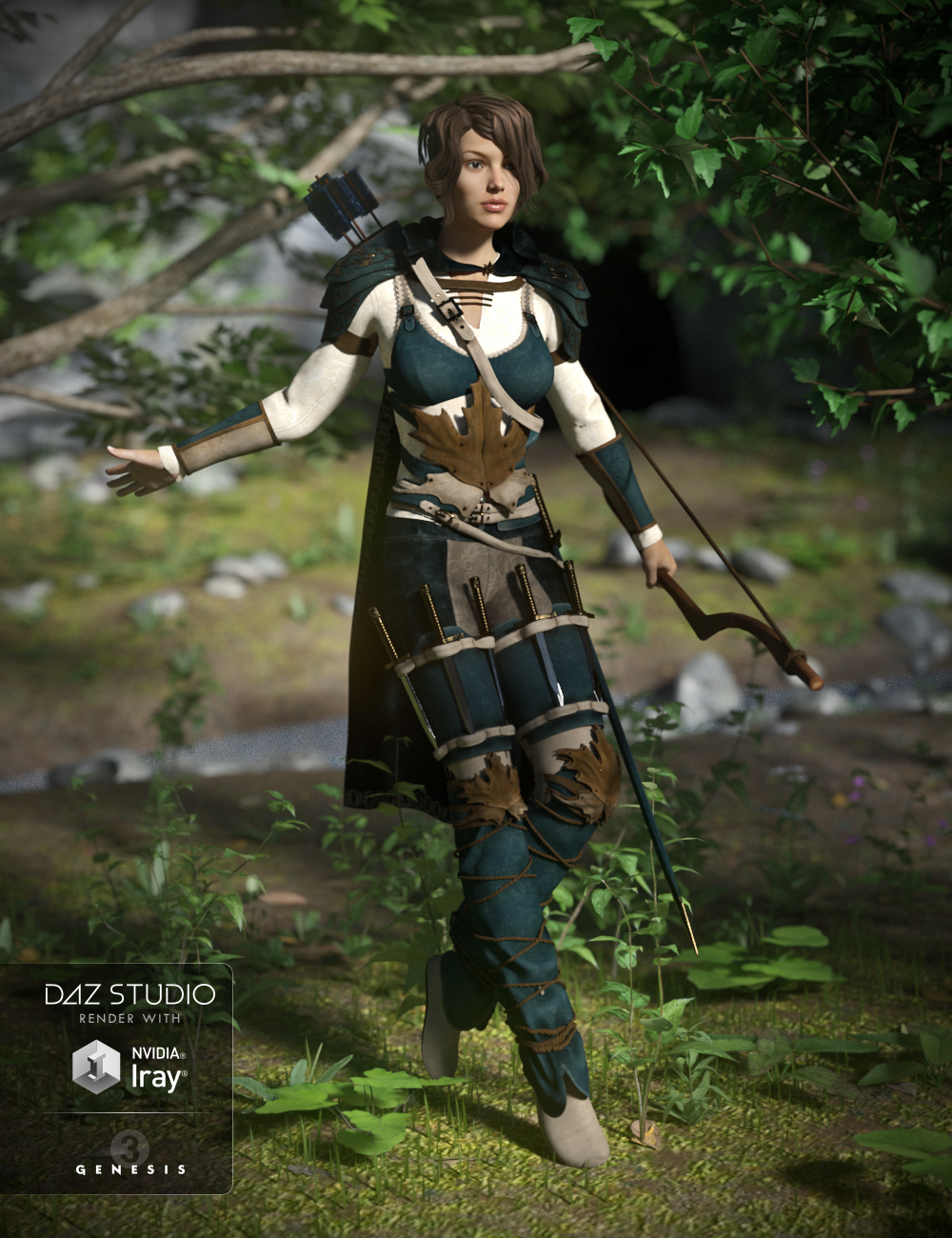 Fantasy Ranger Wild Woods Textures | Daz 3D