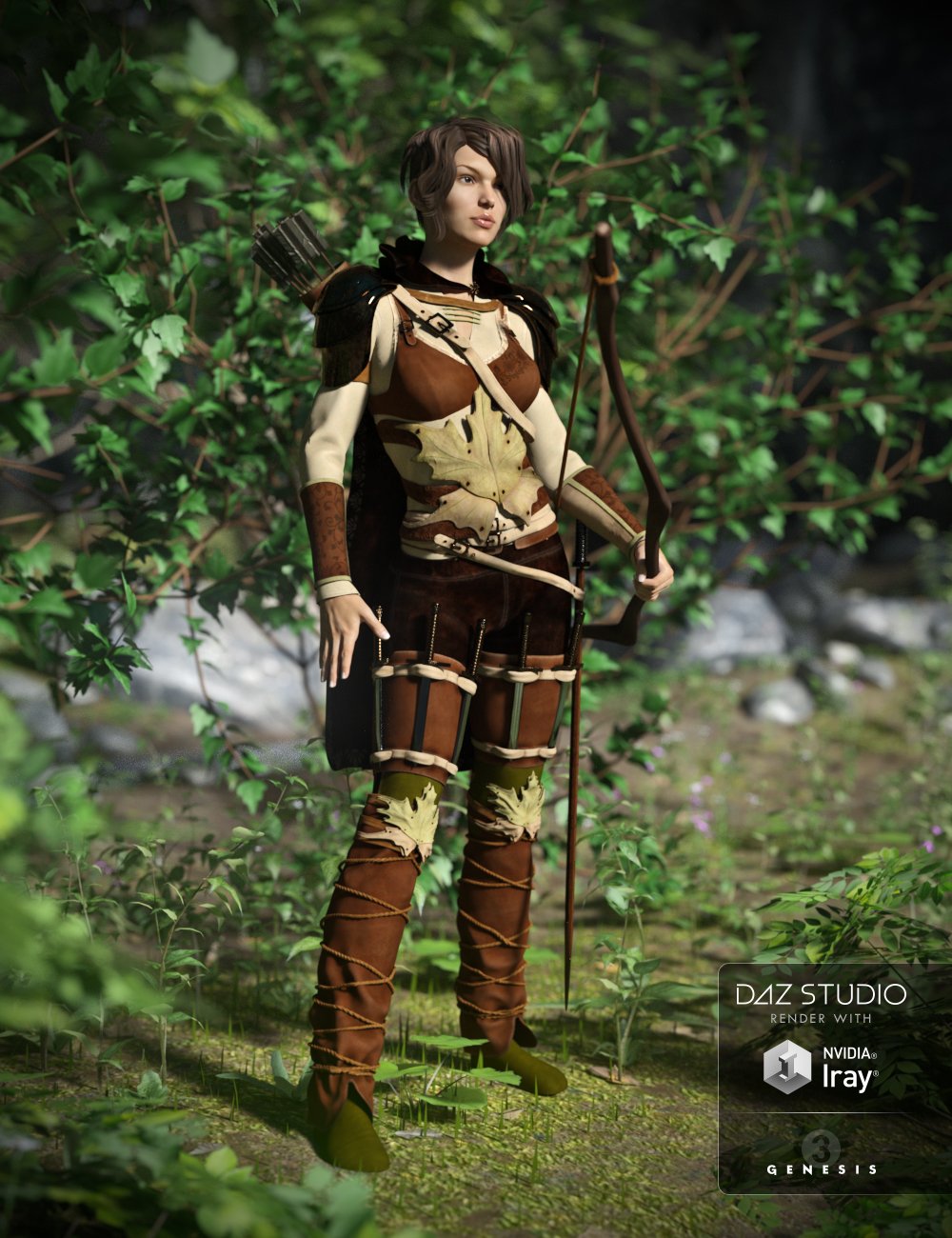 Fantasy Ranger Wild Woods Textures | Daz 3D