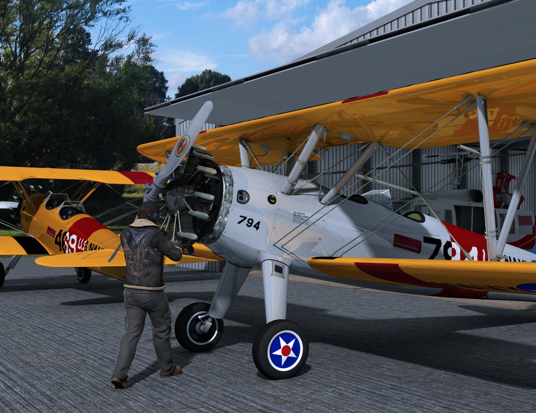 Blue Sky Biplane Blue Sky Biplane by: DarkMatter, 3D Models by Daz 3D