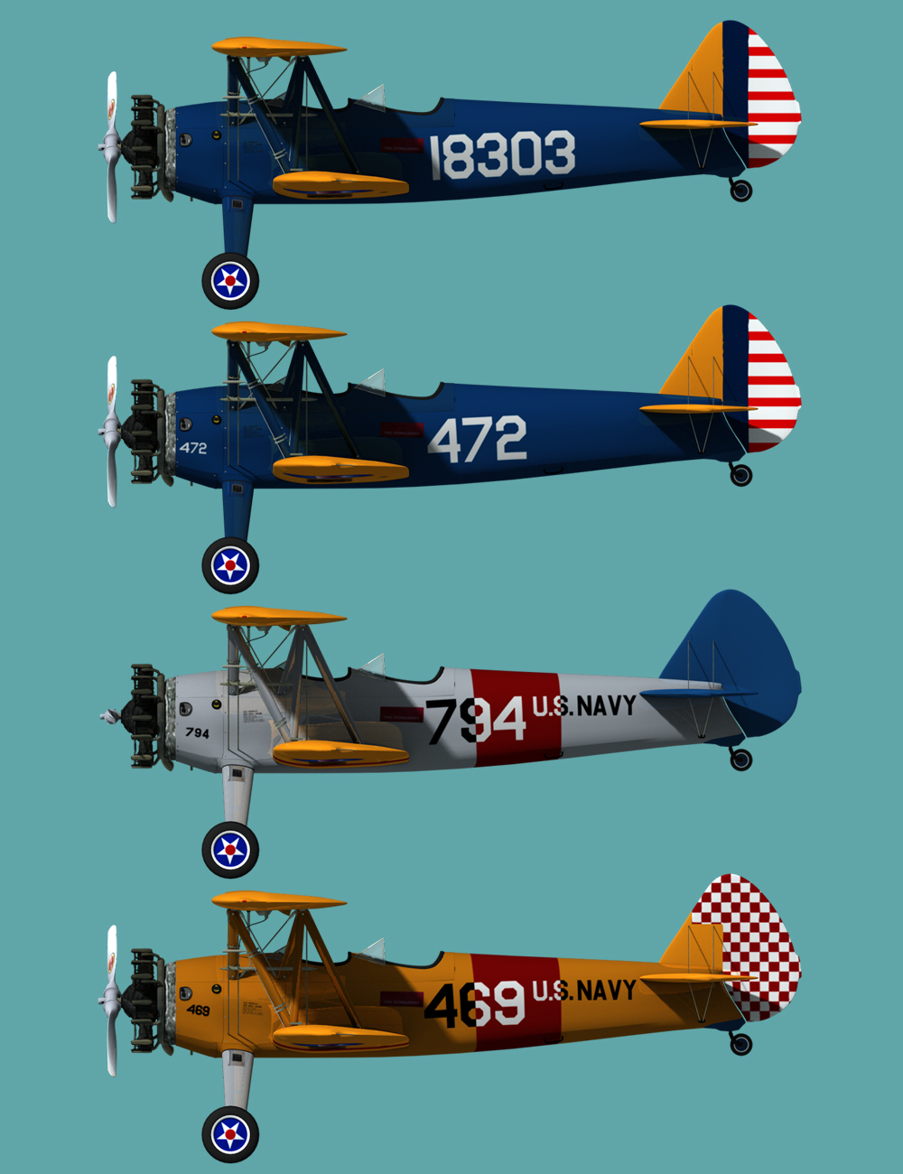 Blue Sky Biplane Blue Sky Biplane by: DarkMatter, 3D Models by Daz 3D
