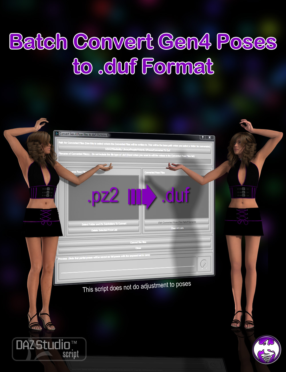 Batch Convert Gen4 Poses to .DUF Format by: DraagonStorm, 3D Models by Daz 3D