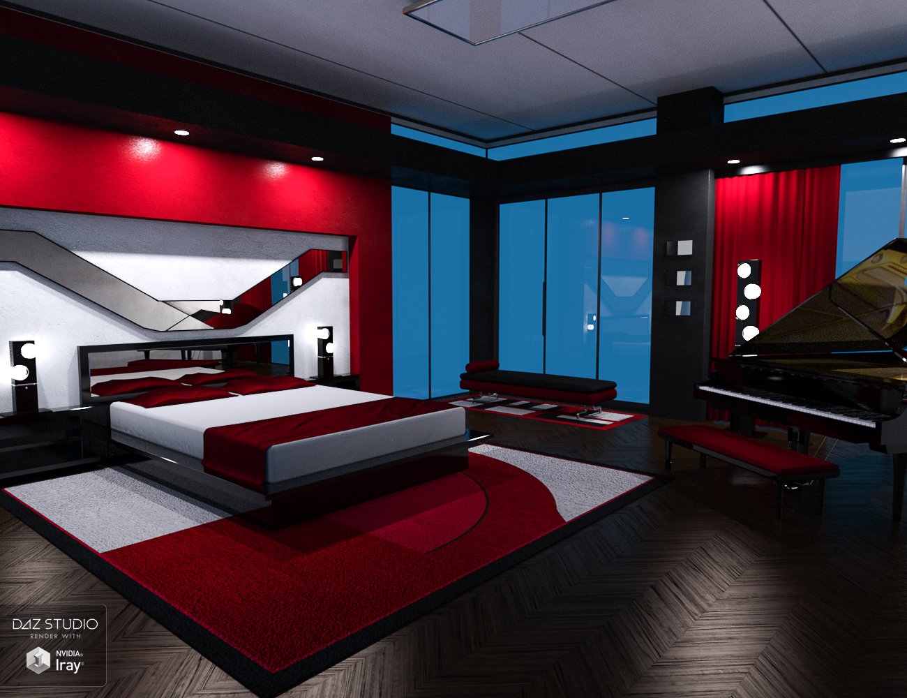 Modern Room Bedroom Modern Room Bedroom by: Ravnheart, 3D Models by Daz 3D