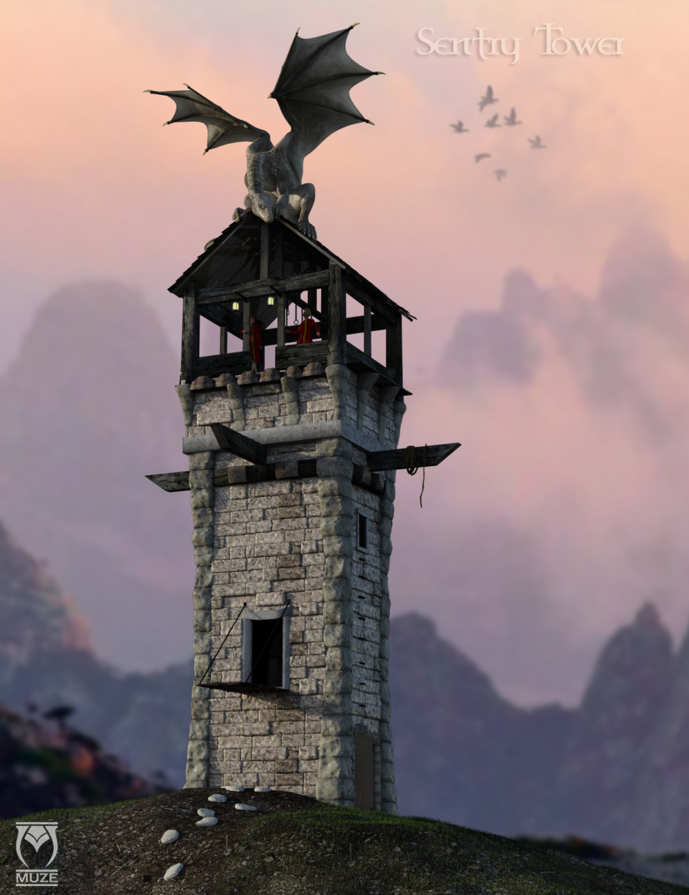 Sentry Tower by: Muze, 3D Models by Daz 3D