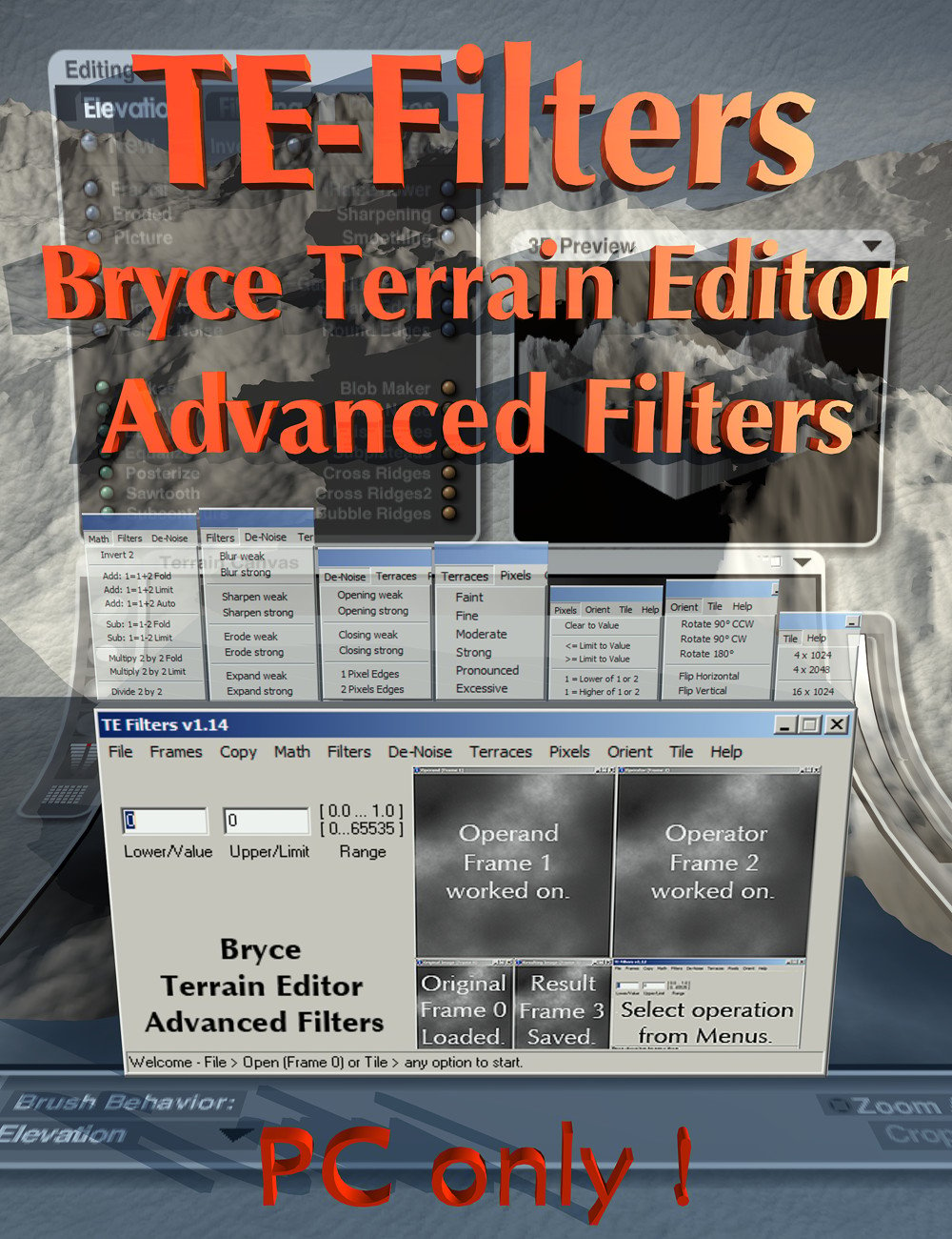 Bryce Terrain Editor Advanced Filters by: Horo, 3D Models by Daz 3D