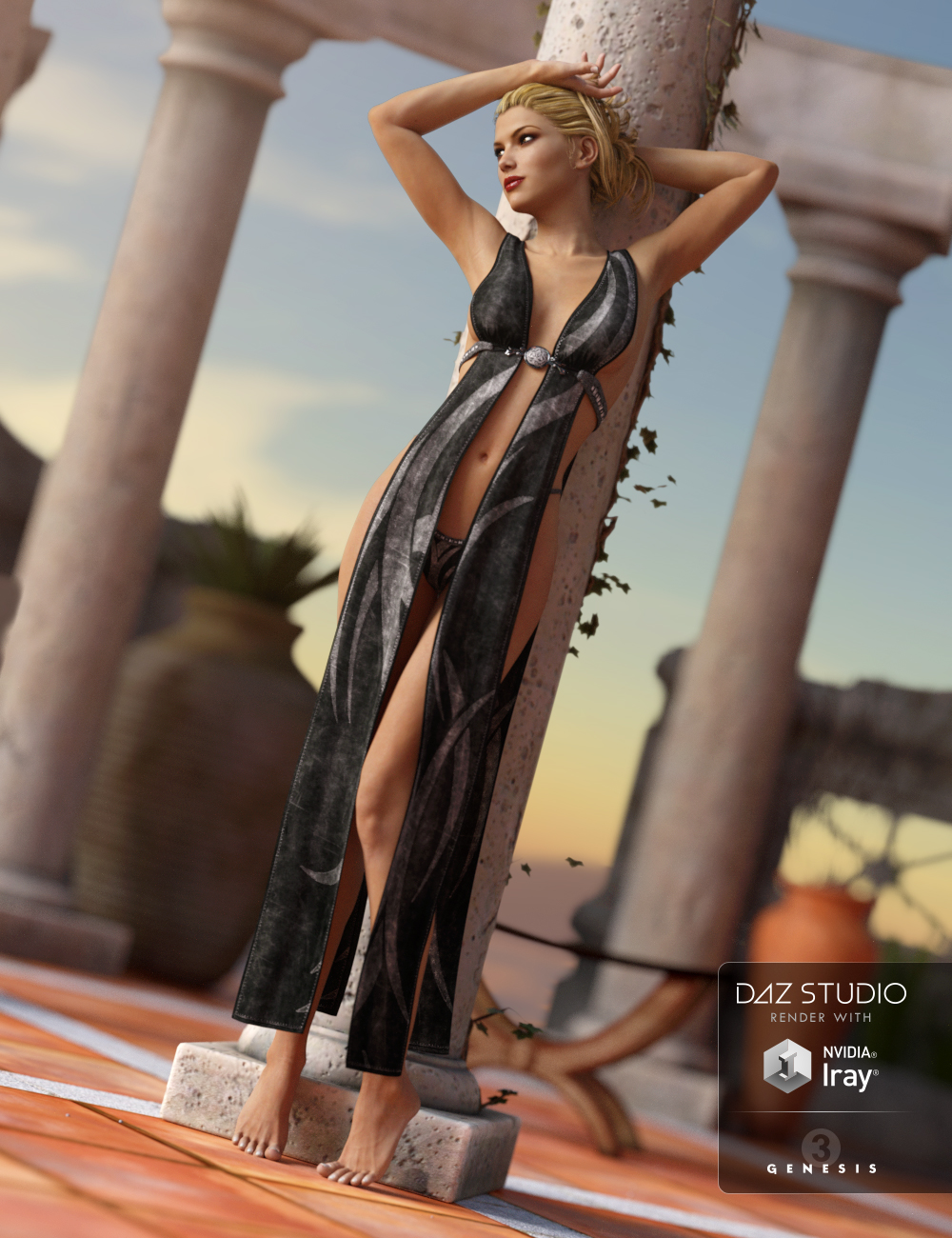 Fantasy Wrap for Genesis 3 Female(s) Textures by: Sarsa, 3D Models by Daz 3D