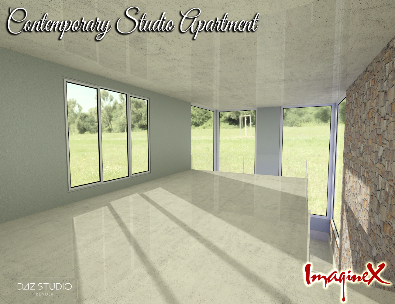 Contemporary Studio Apartment by: ImagineX, 3D Models by Daz 3D