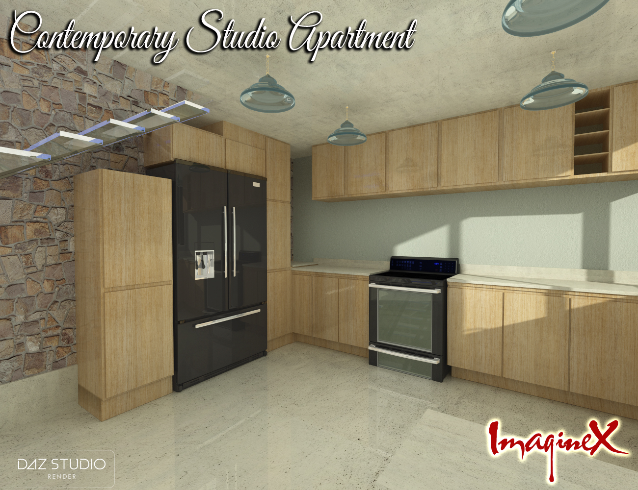 Contemporary Studio Apartment by: ImagineX, 3D Models by Daz 3D