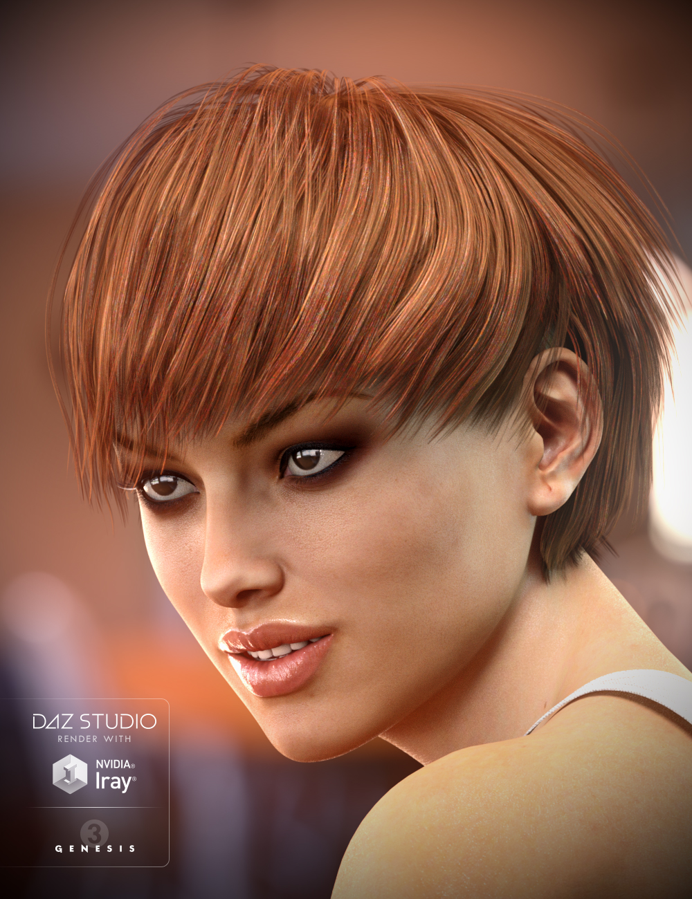 Dove Hair for Genesis 3 Female(s) by: goldtassel, 3D Models by Daz 3D