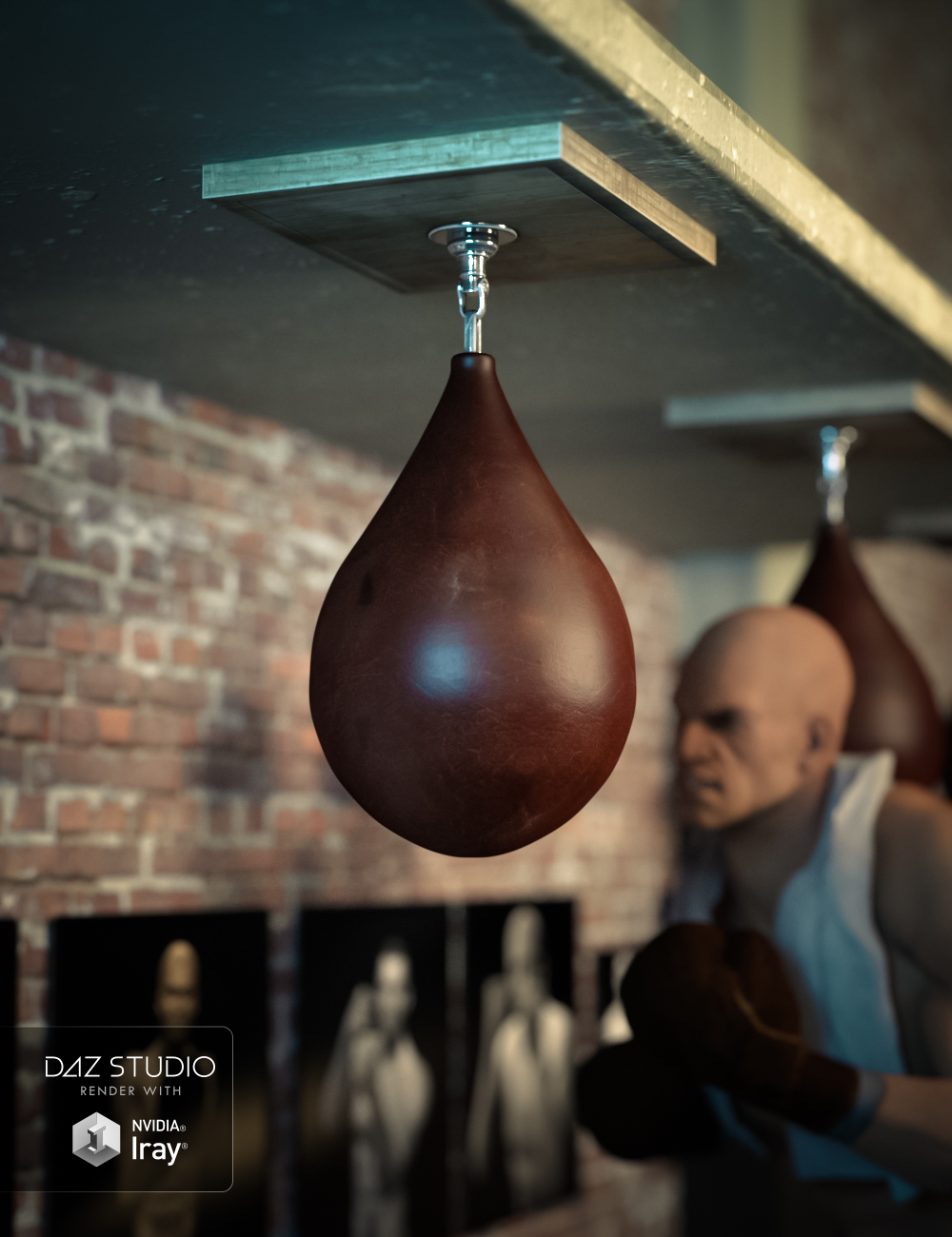 Vintage Boxing Accessories Daz 3D