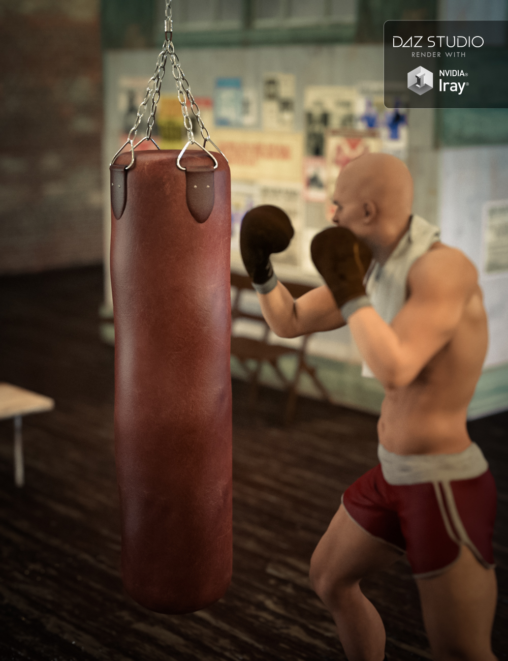 Vintage Boxing Accessories Daz 3D