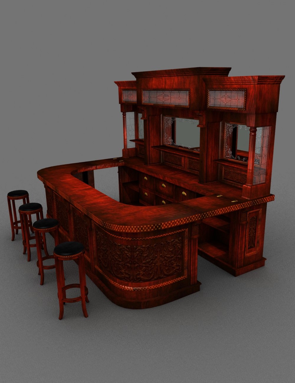 Saloon Bar by: hypnagogia, 3D Models by Daz 3D