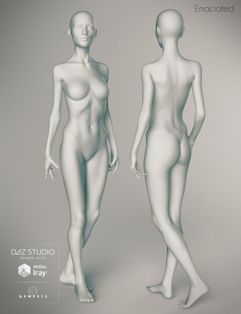 Genesis 3 Female Body Morphs by: , 3D Models by Daz 3D