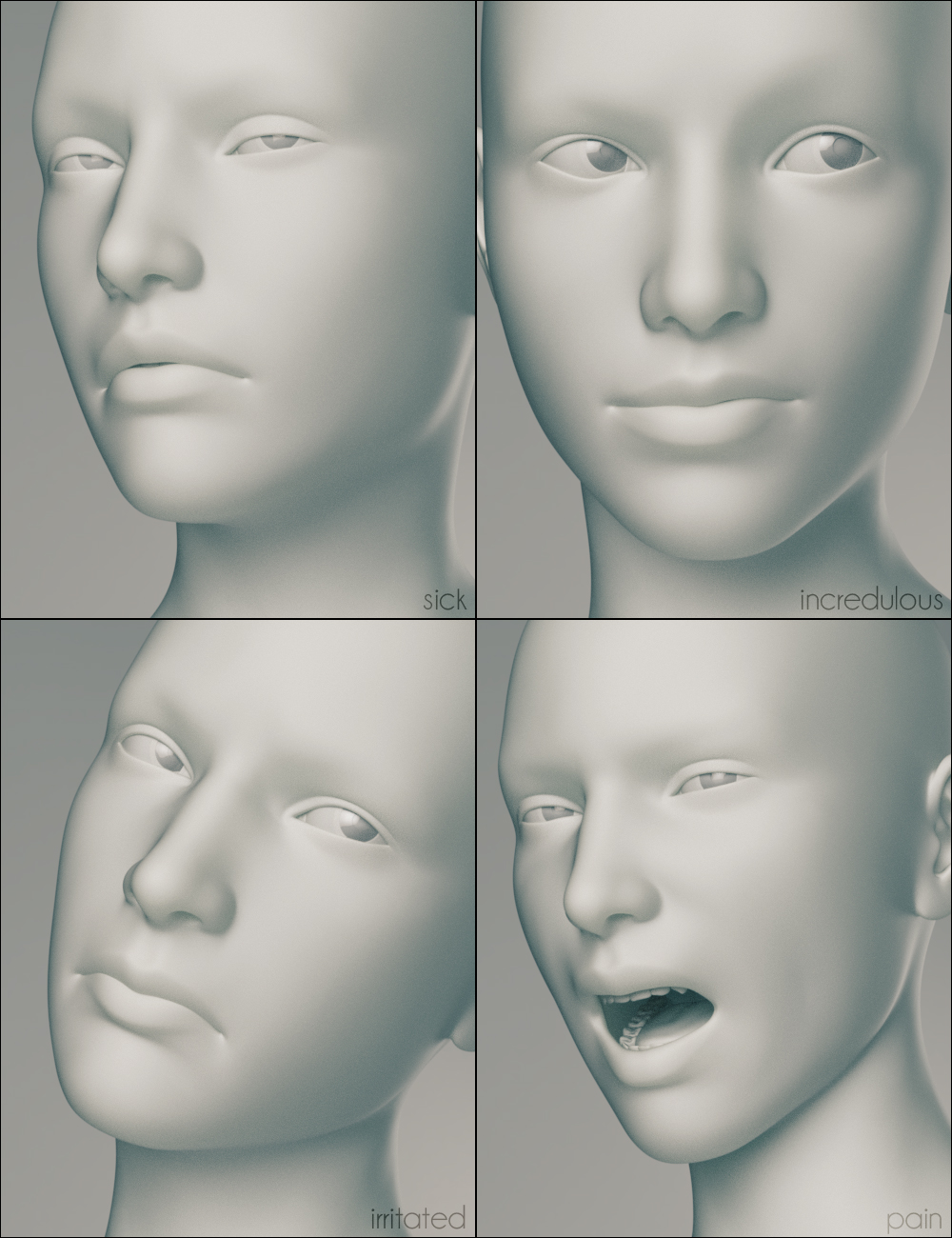 Genesis 3 Female Expressions by: , 3D Models by Daz 3D