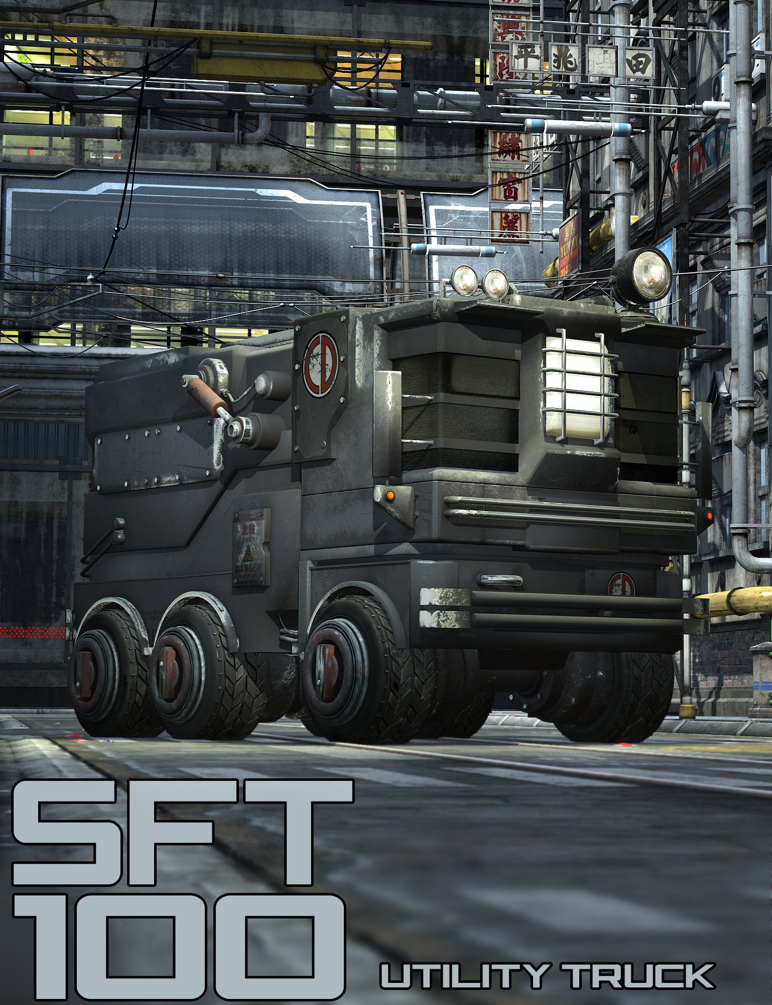 SF100 Utility Truck by: The AntFarm, 3D Models by Daz 3D