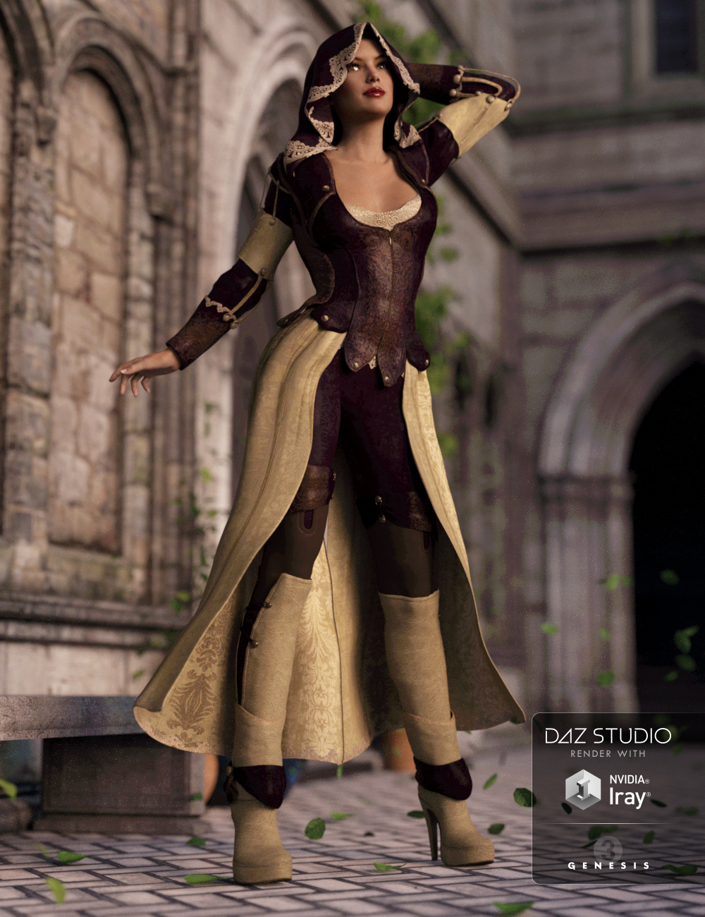 Austrani Outfit for Genesis 3 Female(s) by: Anna BenjaminBarbara Brundon, 3D Models by Daz 3D