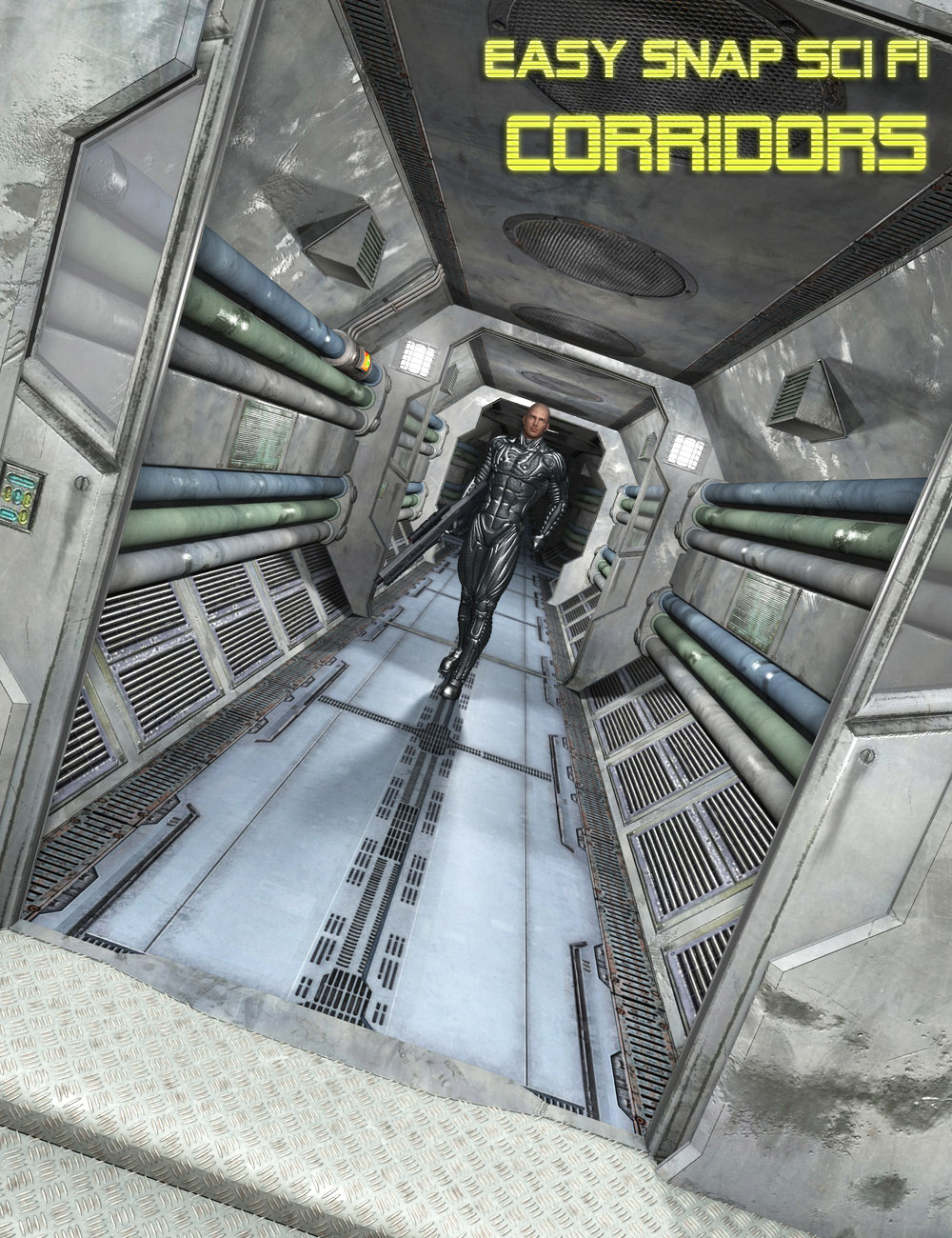 Easy Snap Sci Fi Corridors by: midnight_stories, 3D Models by Daz 3D