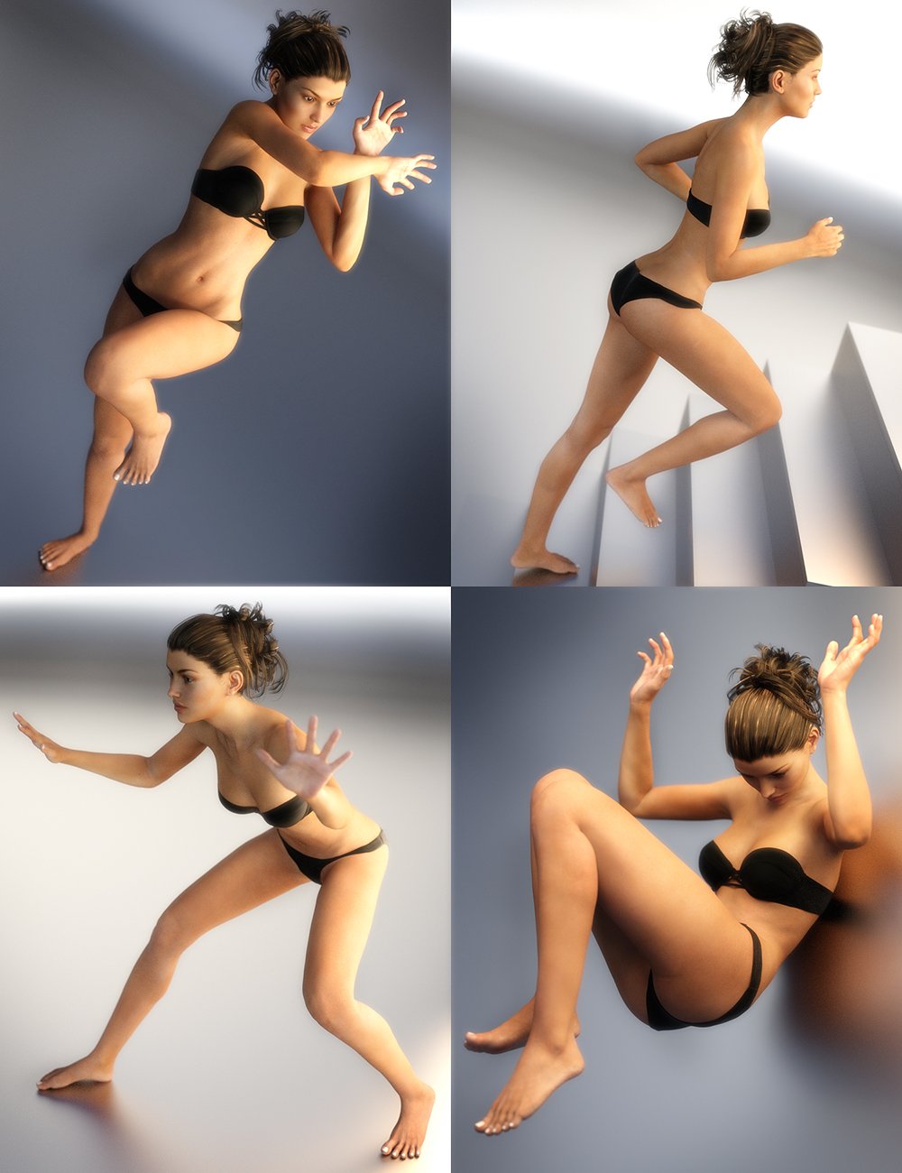 Pitfall Poses for Victoria 7 by: Devon, 3D Models by Daz 3D