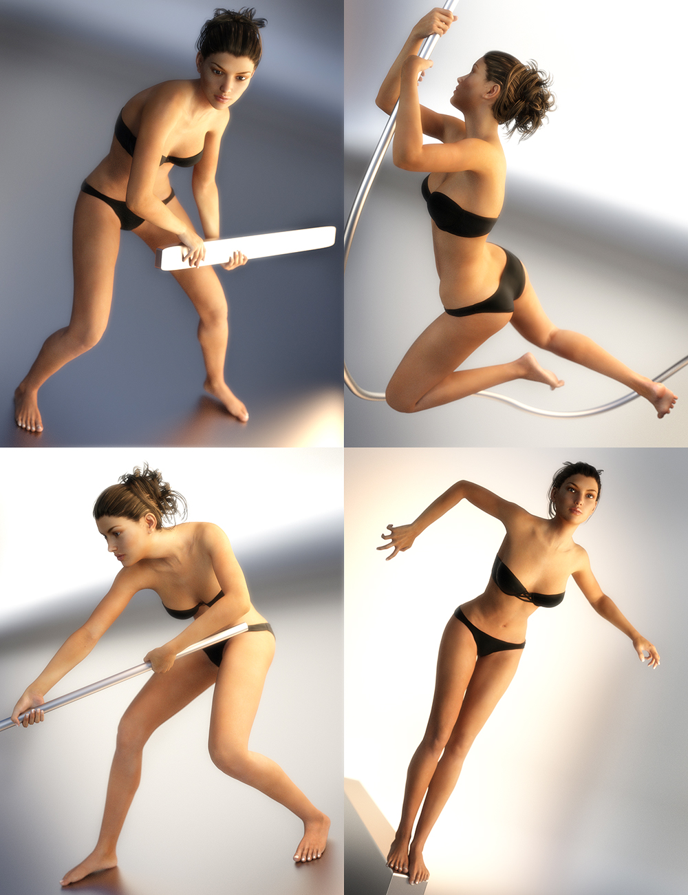 Pitfall Poses for Victoria 7 by: Devon, 3D Models by Daz 3D