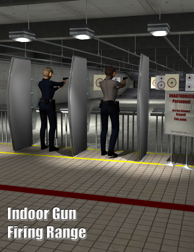 Indoor Gun Firing Range by: FirstBastion, 3D Models by Daz 3D