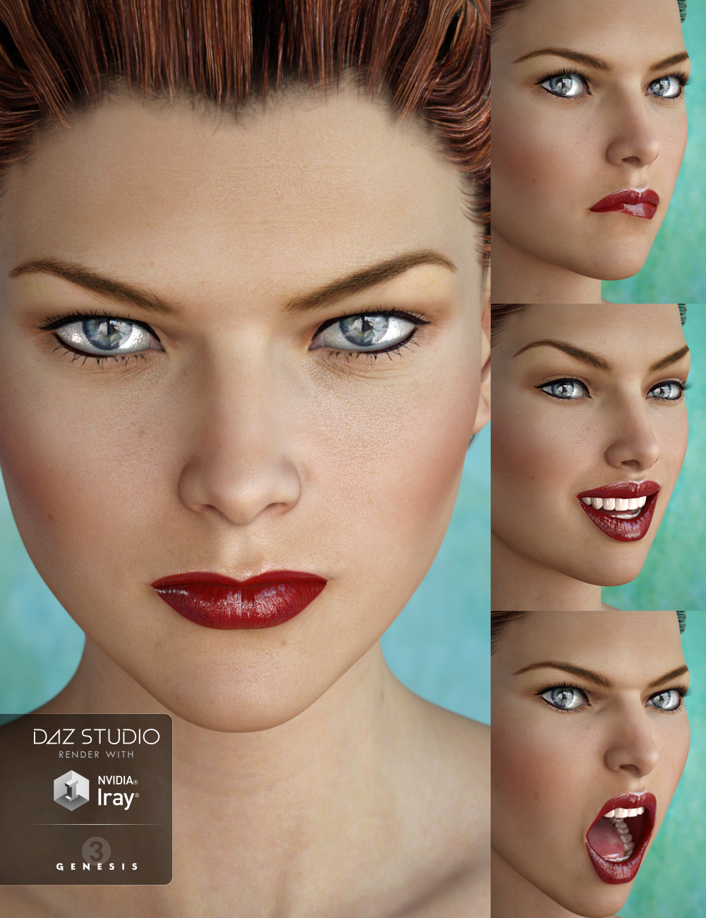 Victoria 7 Expression Set by: Diane, 3D Models by Daz 3D