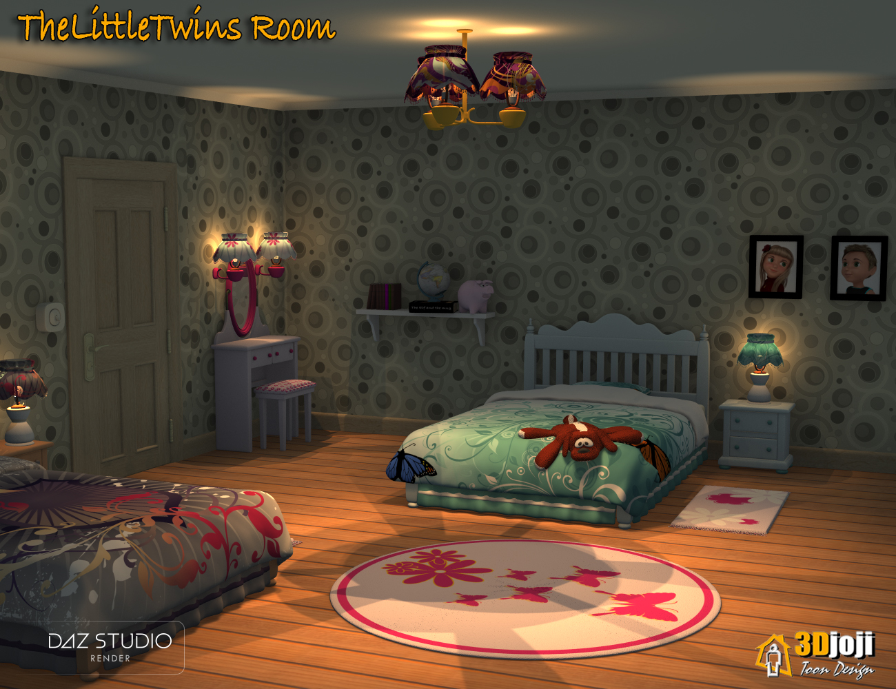 The Little Twins Room by: 3djoji, 3D Models by Daz 3D