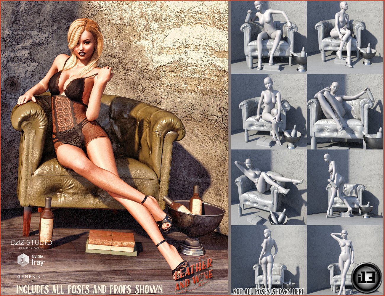 i13 Leather and Wine by: ironman13, 3D Models by Daz 3D