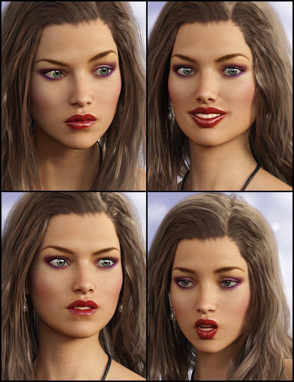 Feel It! Mix and Match Expressions for Victoria 7 by: , 3D Models by Daz 3D