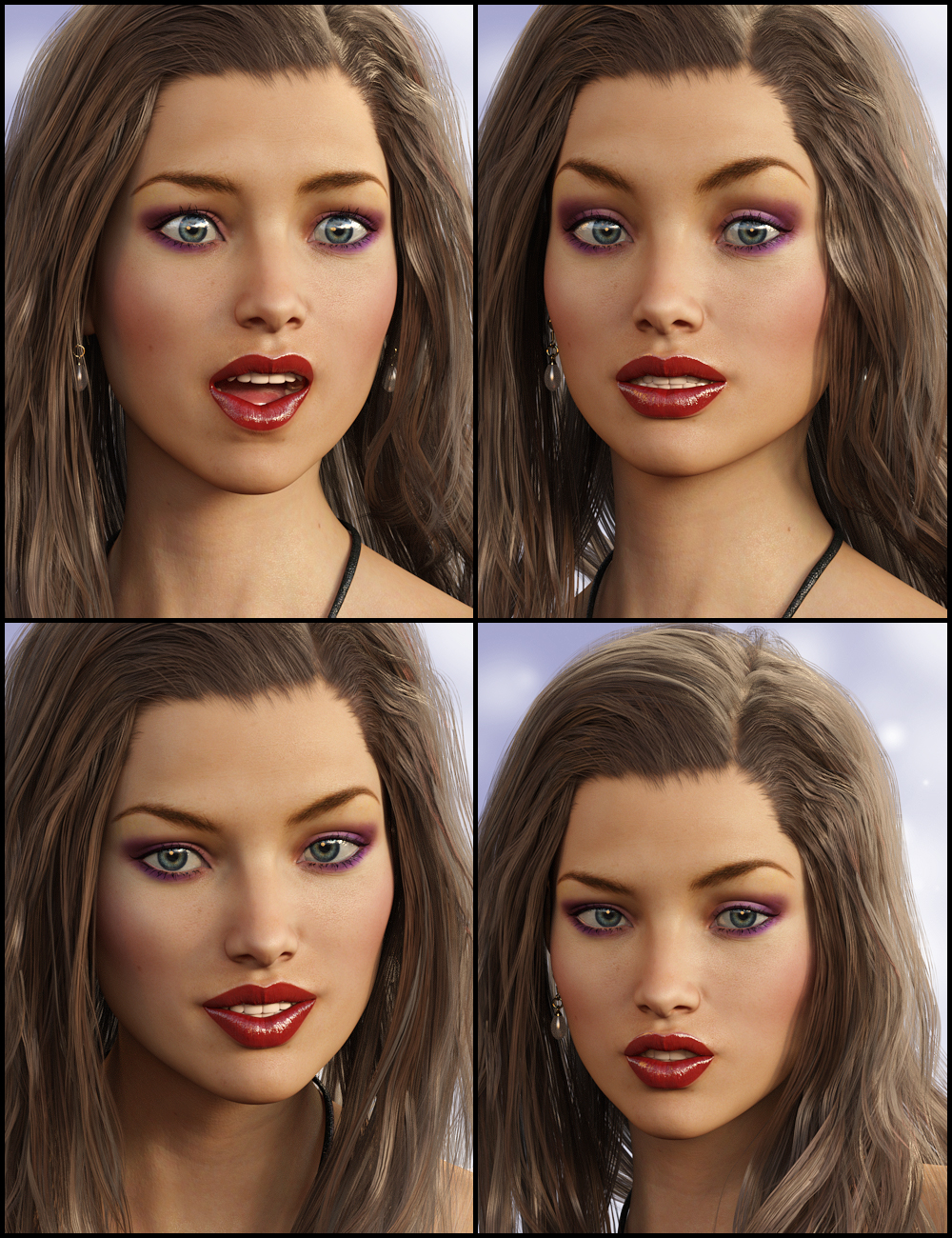 Feel It! Mix and Match Expressions for Victoria 7 by: , 3D Models by Daz 3D