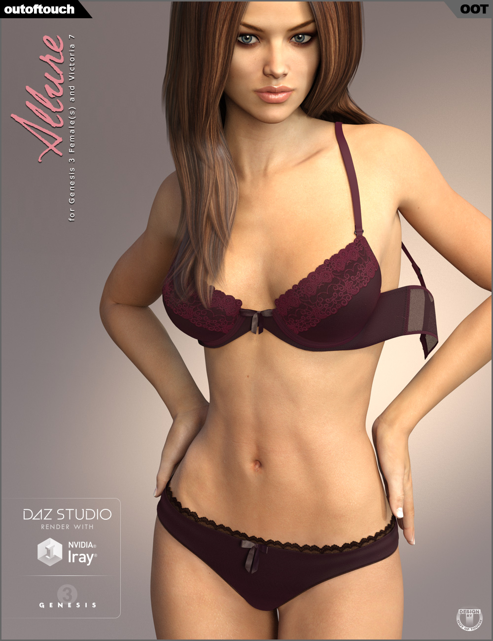 Allure Lingerie for Genesis 3 Female(s) by: outoftouch, 3D Models by Daz 3D