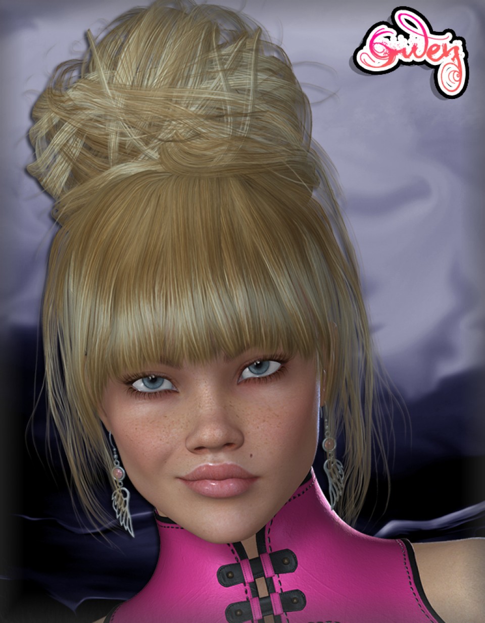 Gwen Hair for Genesis 3 and 2 Female(s) and Victoria 4 by: SWAM, 3D Models by Daz 3D