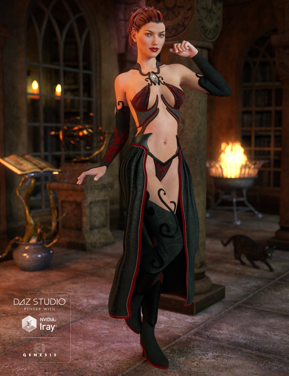 Sexy Sorceress Textures by: Sarsa, 3D Models by Daz 3D
