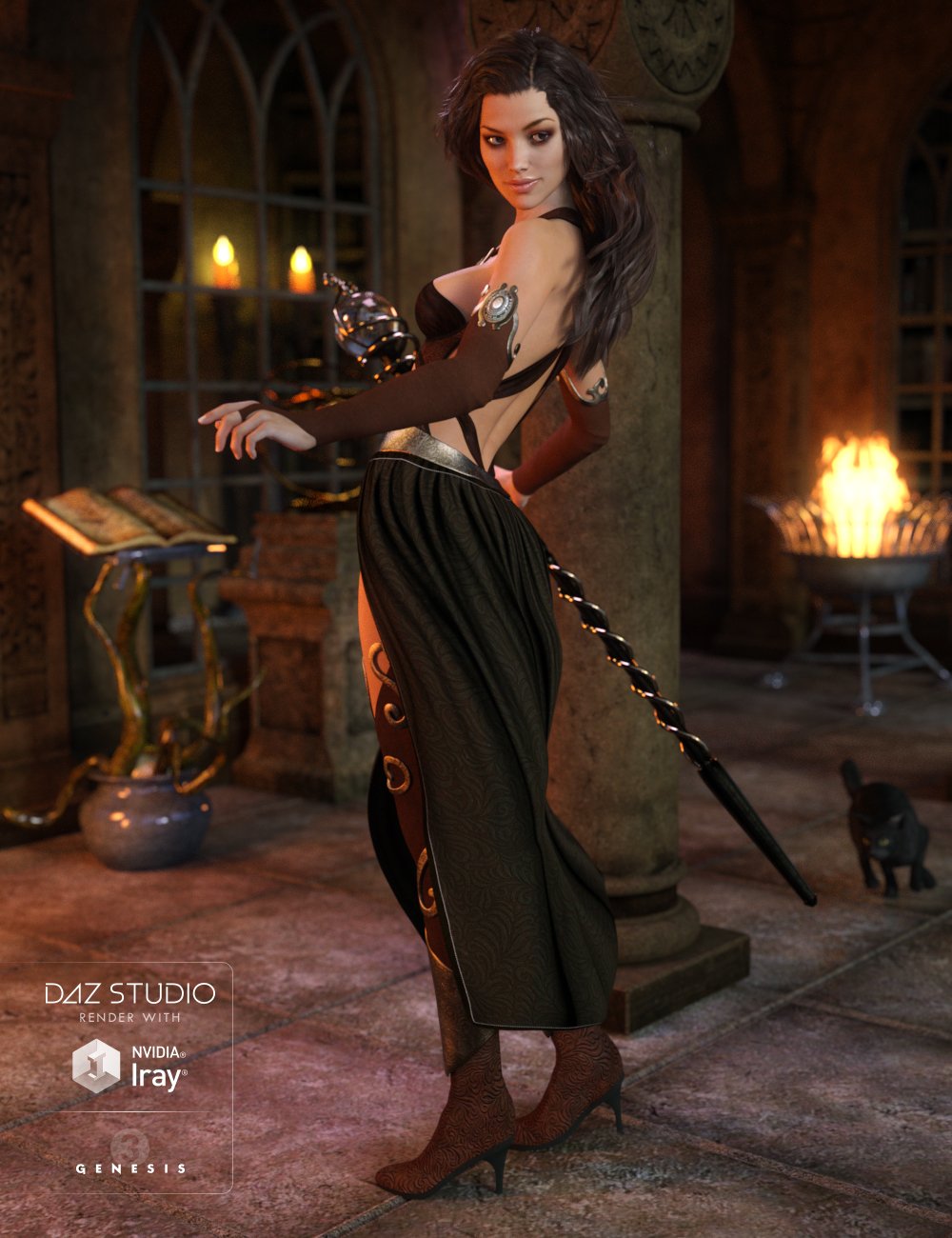 Sexy Sorceress Textures by: Sarsa, 3D Models by Daz 3D